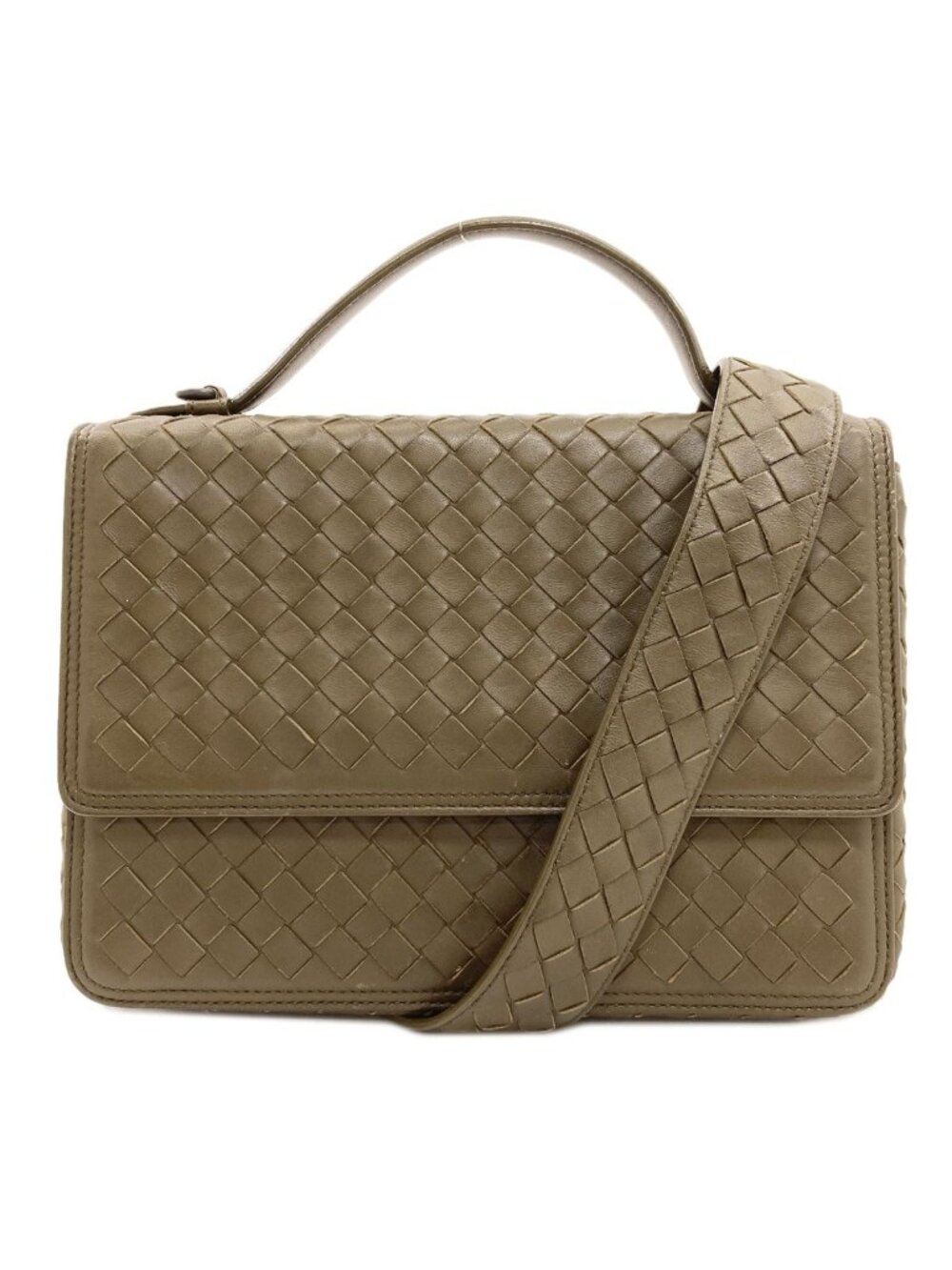 Bottega Veneta Almuna Intrecciato Handbag Calfskin